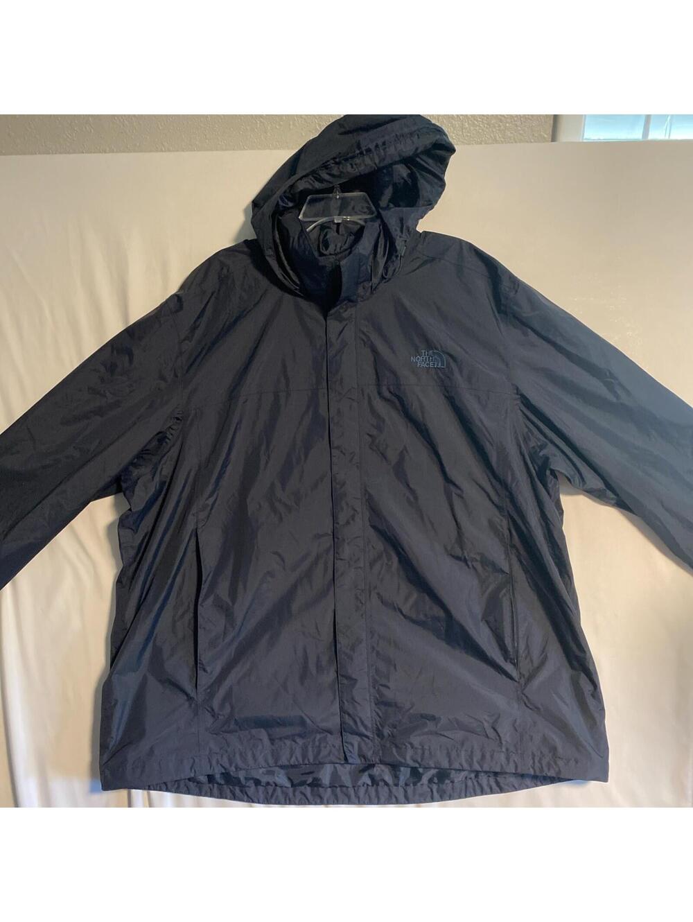 The North Face DryVent Rain Jacket Mens 3XL XXXL Blue Hooded Waterproof Shell